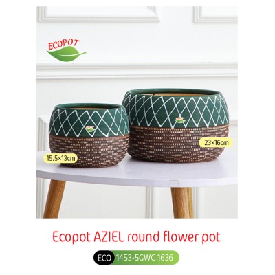 Ecopot AZIEL round flower pot